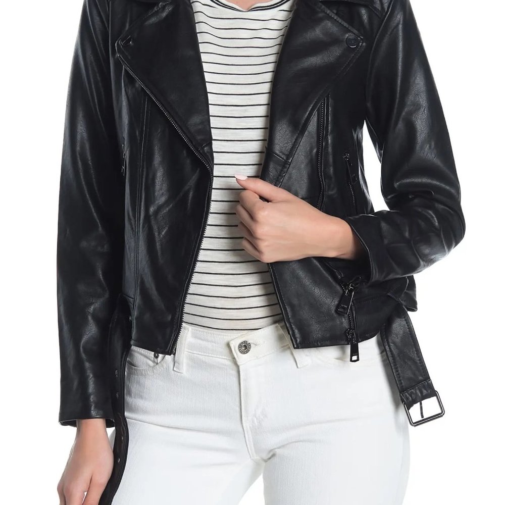 Elodie Faux Leather Moto Jacket